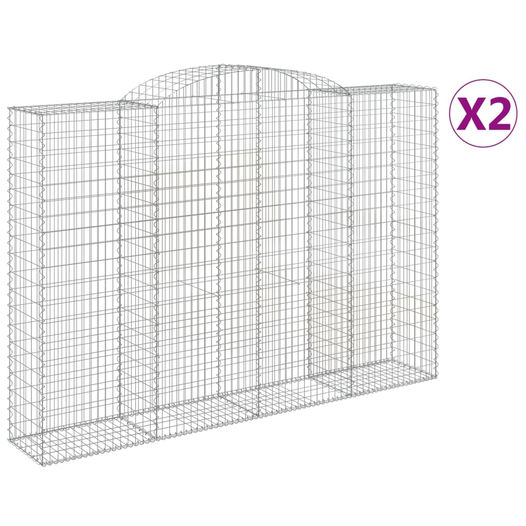 Vidaxl Schiags Kuerf 2 St Vaulted 300x50x200 220 cm Eisen