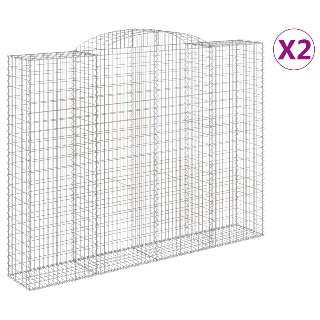 VidaXL Schans baskets 2 ST vaulted 300x50x220 240 cm iron