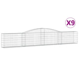 VidaXL Schans baskets 9 st vaulted 400x30x60 80 cm iron