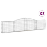 Vidaxl Schans kurve 3 st hvælvede 400x30x80 100 cm jern