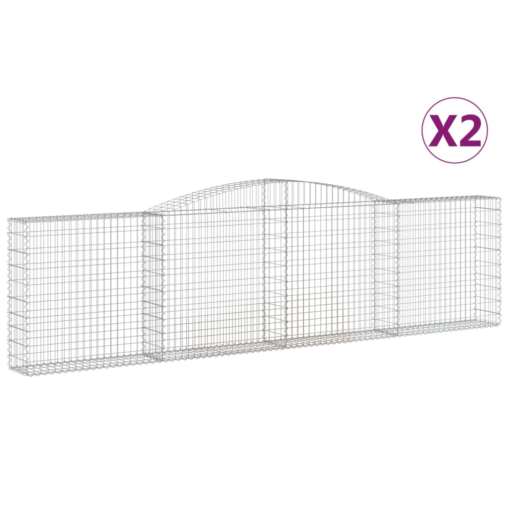 Vidaxl Schans Baskets 2 ST Krancované 400x30x100 120 cm železo