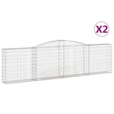 VidaXL Schans baskets 2 ST vaulted 400x30x100 120 cm iron