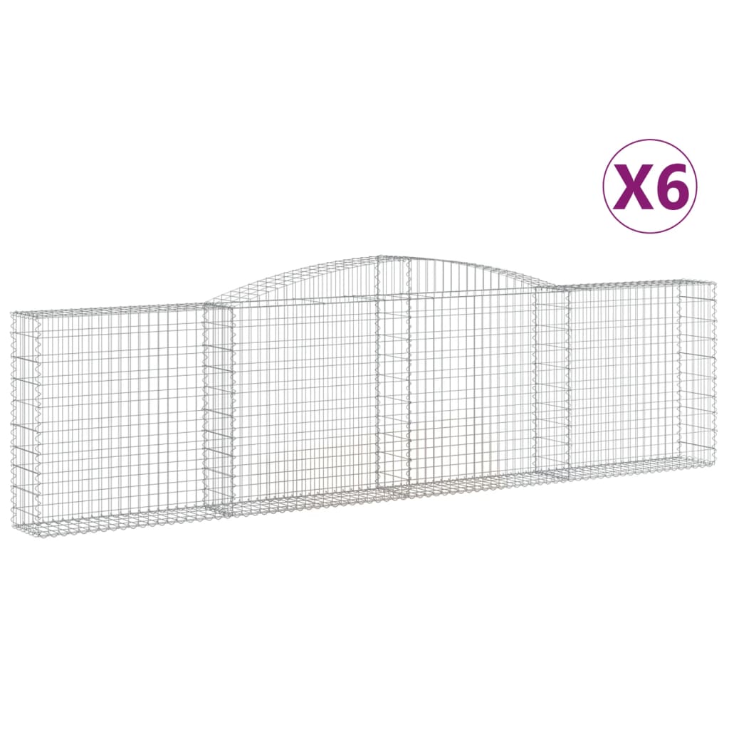 Vidaxl Schans Baskets 6 St. klenulé 400x30x100 120 cm železo