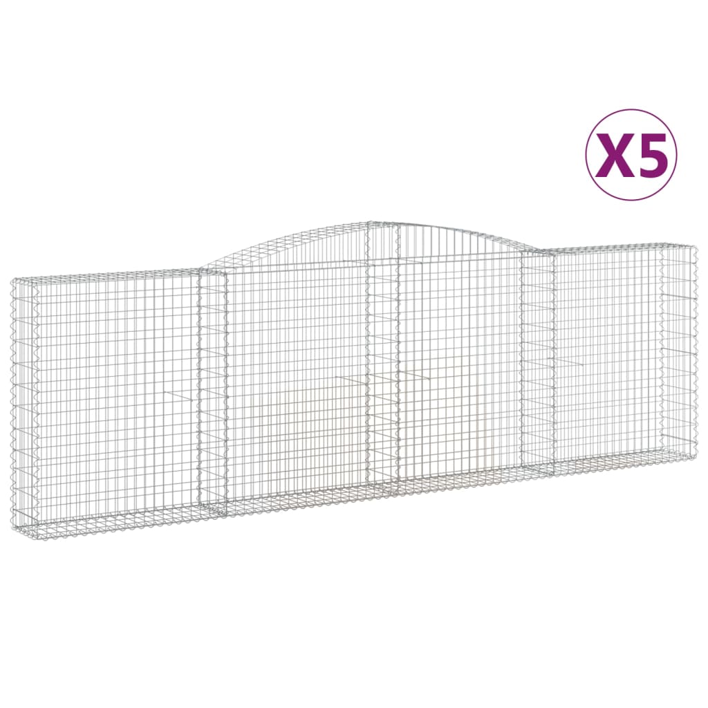 Vidaxl Schans Baskets 5 ST Klavené 400x30X120 140 cm železo