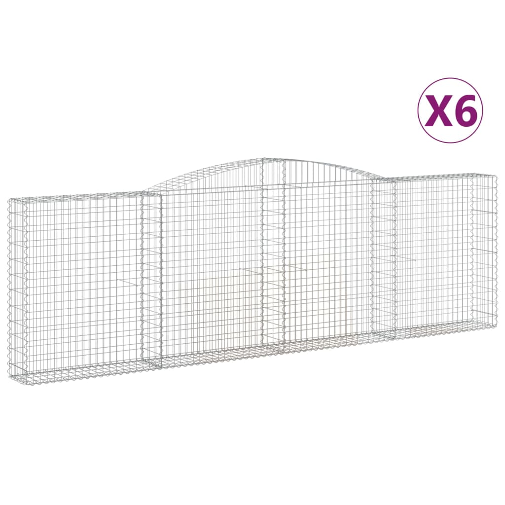 Vidaxl Schans baskets 6 st vaulted 400x30x120 140 cm iron