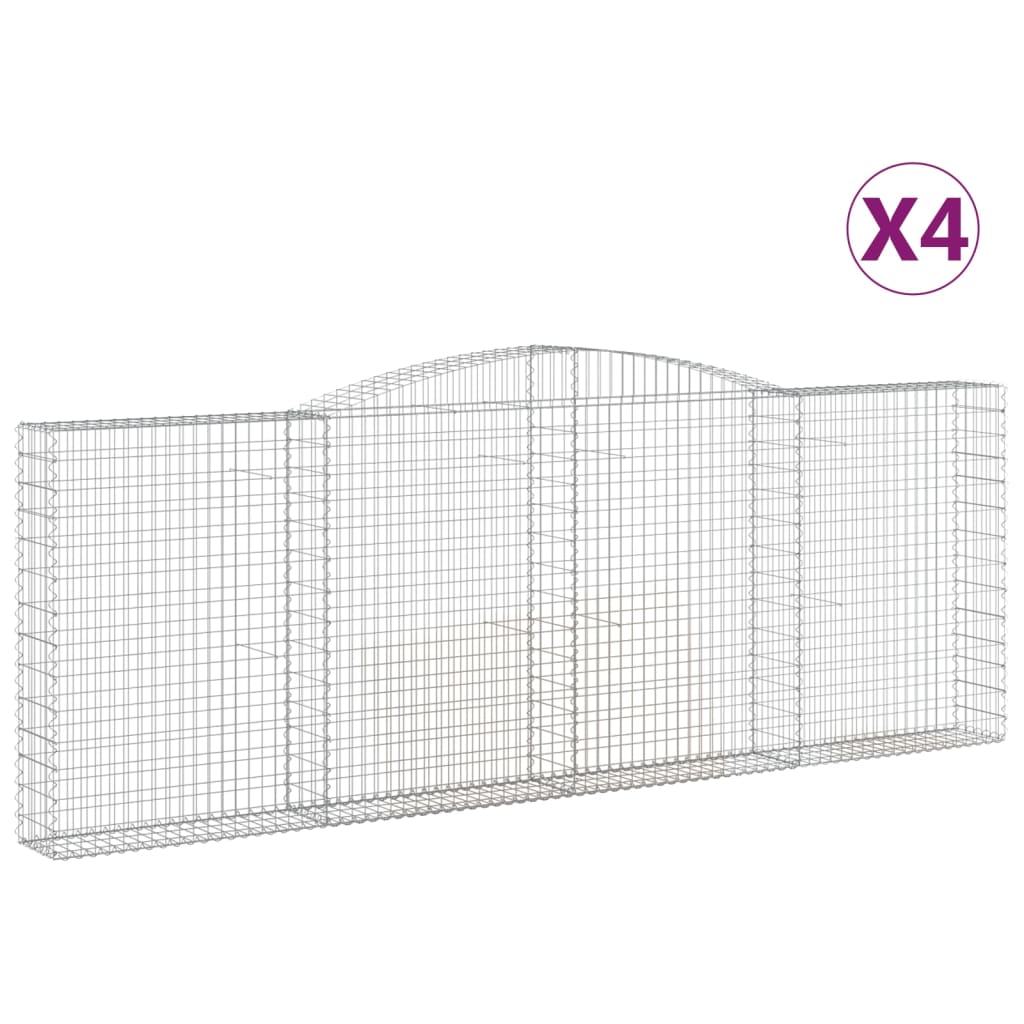 Vidaxl Schans koszyki 4 ST sklepione 400x30x140 160 cm żelazo