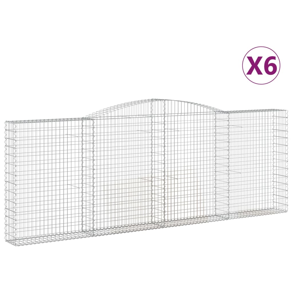 Vidaxl Schans kurver 6 St Vaulted 400x30x140 160 cm jern