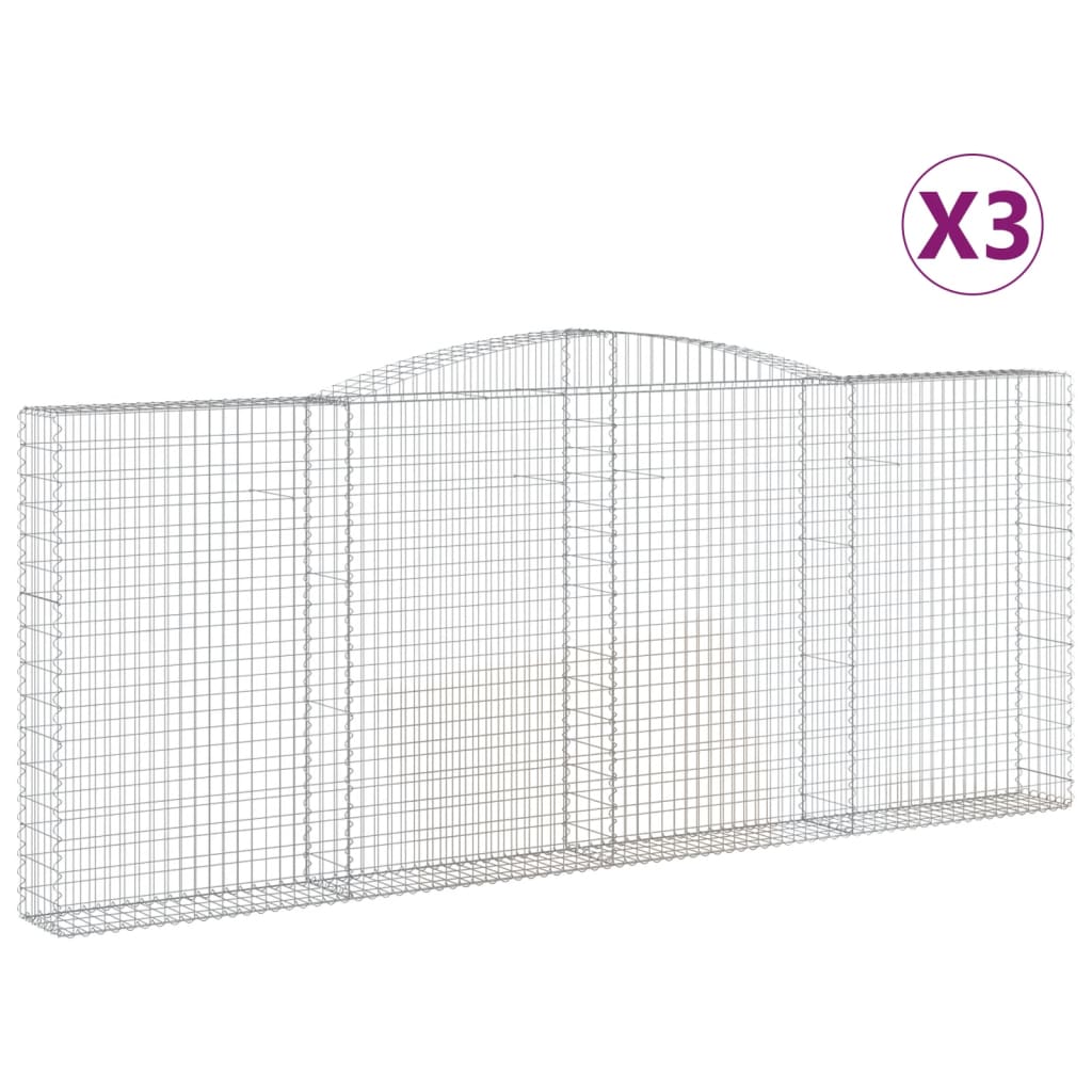 Vidaxl Schans Pankets 3 St Vaulted 400x30x160 180 cm fer