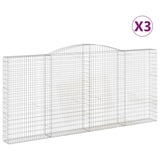 VidaXL Schans baskets 3 ST vaulted 400x30x180 200 cm iron