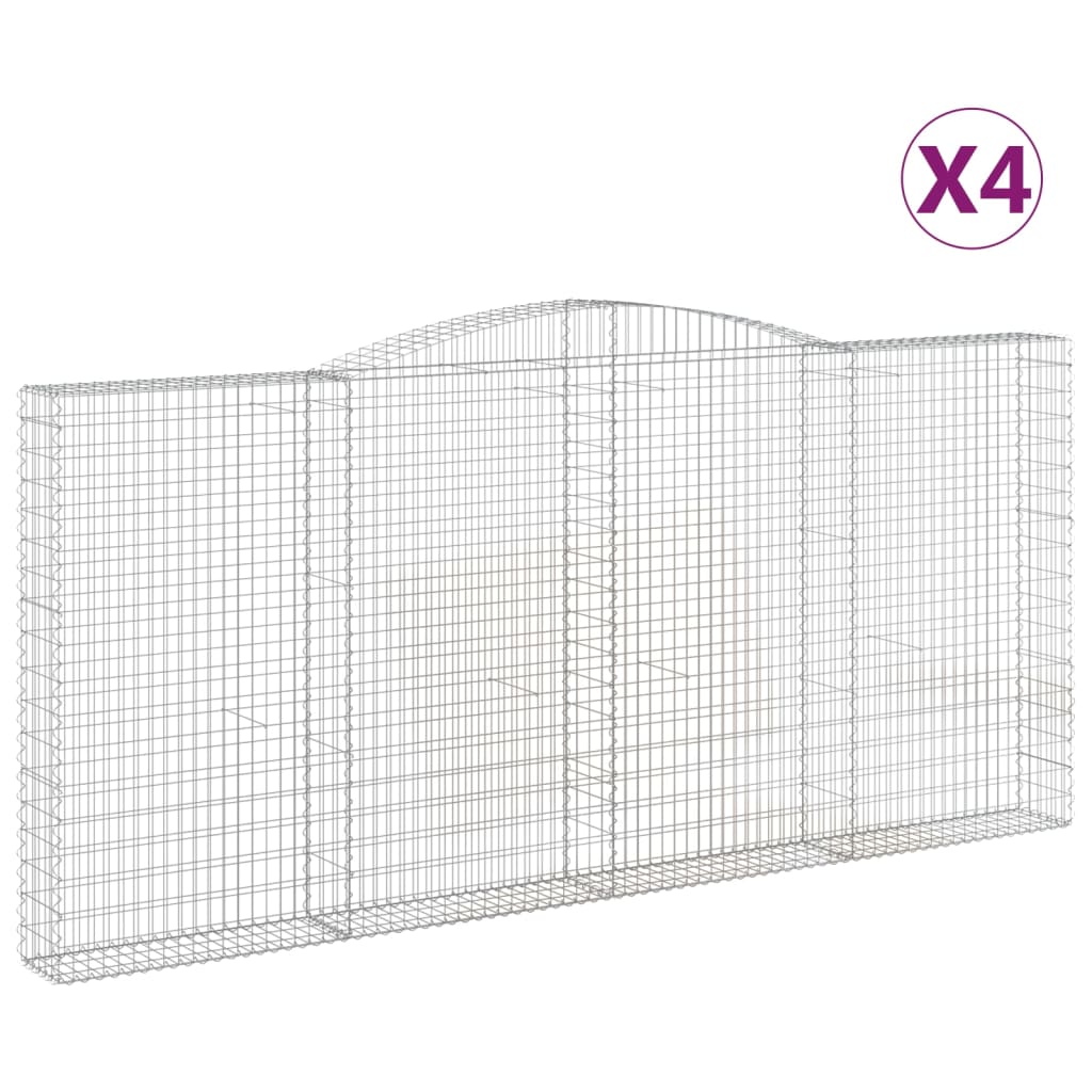 Vidaxl Schans baskets 4 st vaulted 400x30x180 200 cm iron