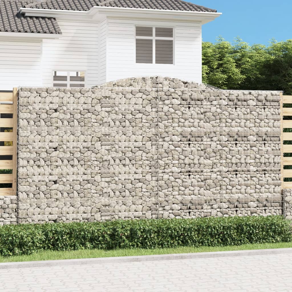 Vidaxl Schans košare 2 St obokano 400x30x220 240 cm železo