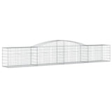 VidaXL Schans baskets 7 st vaulted 400x50x60 80 cm galvanized iron