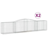 Vidaxl Schans Cesti 2 a volta 400x50x80 100 cm Galvanizzato