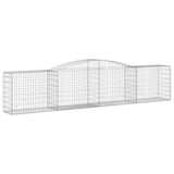 VidaXL Schans baskets 2 st vaulted 400x50x80 100 cm galvanized iron