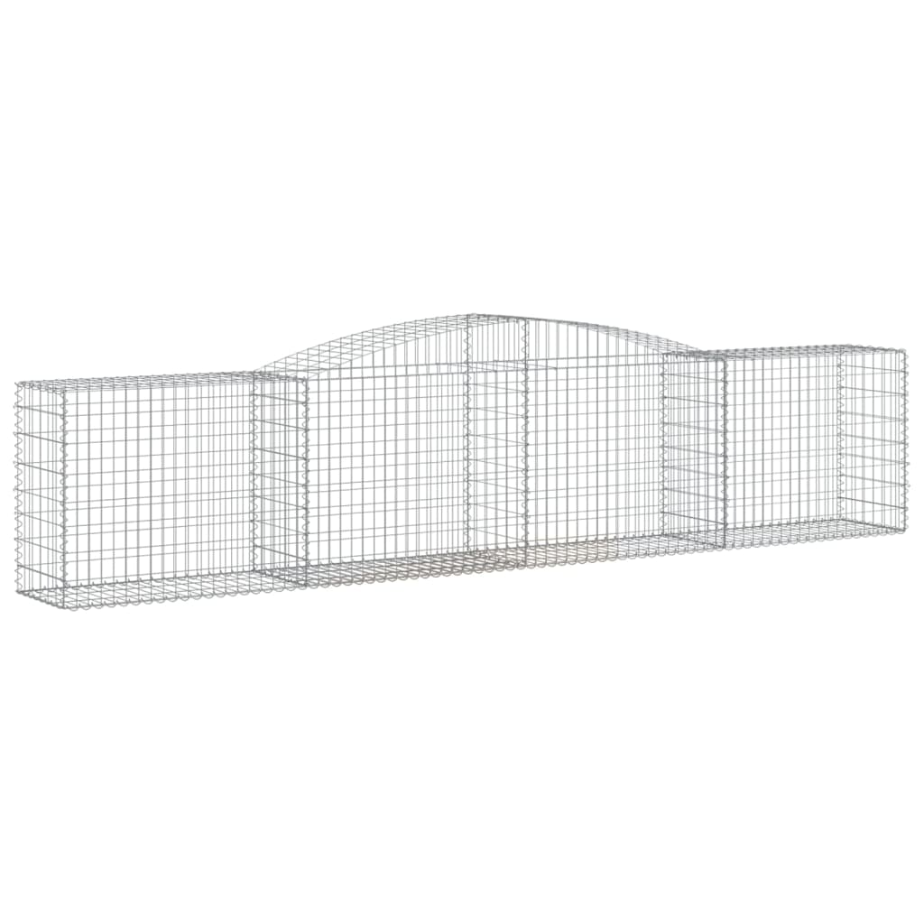 VidaXL Schans baskets 3 st vaulted 400x50x80 100 cm galvanized iron