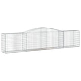 VidaXL Schans baskets 3 st vaulted 400x50x80 100 cm galvanized iron