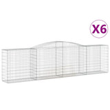 VidaXL Schans baskets 6 st vaulted 400x50x100 120 cm iron