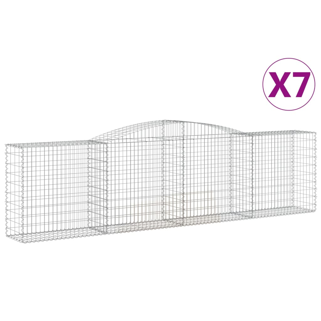 Vidaxl Schans kurver 7 St Vaulted 400x50x100 120 cm jern