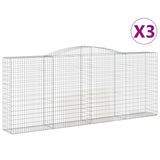 VidaXL Schans baskets 3 ST vaulted 400x50x160 180 cm iron