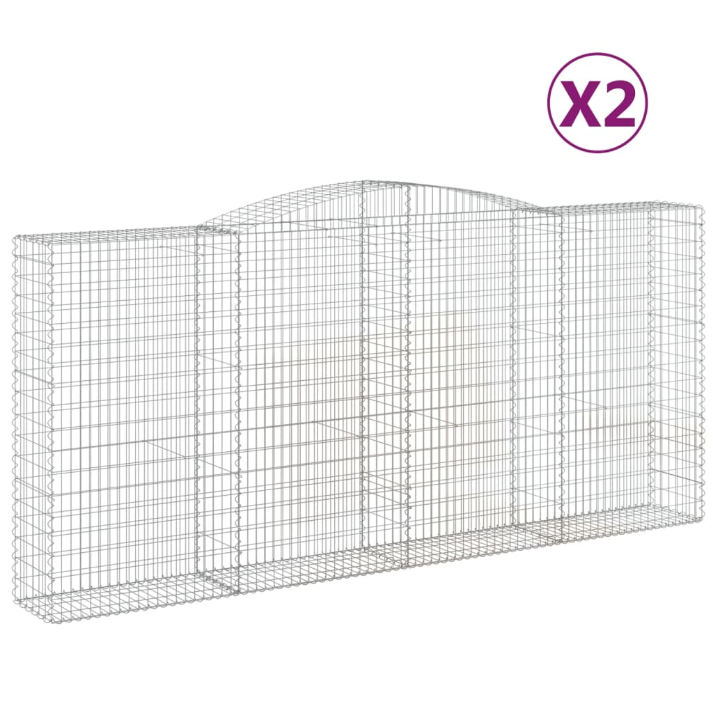 Vidaxl Schans Baskets 2 St. klenulé 400x50x180 200 cm železo