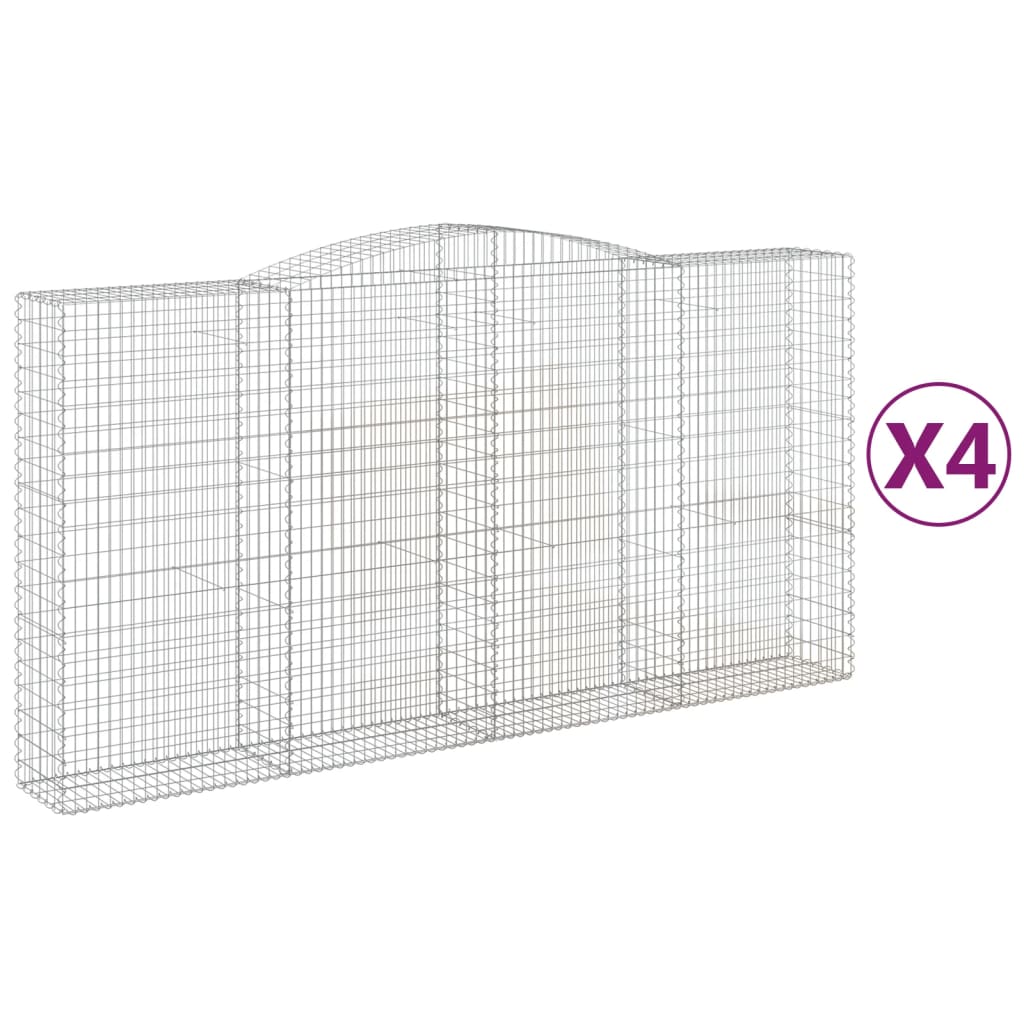 Cestas Vidaxl Schans 4 st 400x50x200 220 cm de hierro