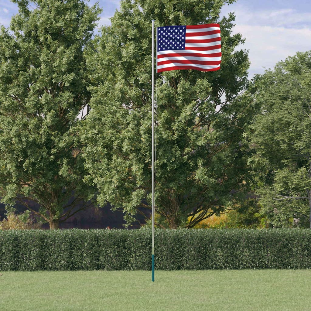 Flag Vidaxl con flagpole Stati Uniti 6,23 m Aluminio