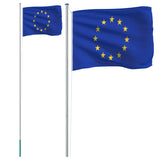 Flag vidaxl avec drapeau Europe 6,23 m en aluminium