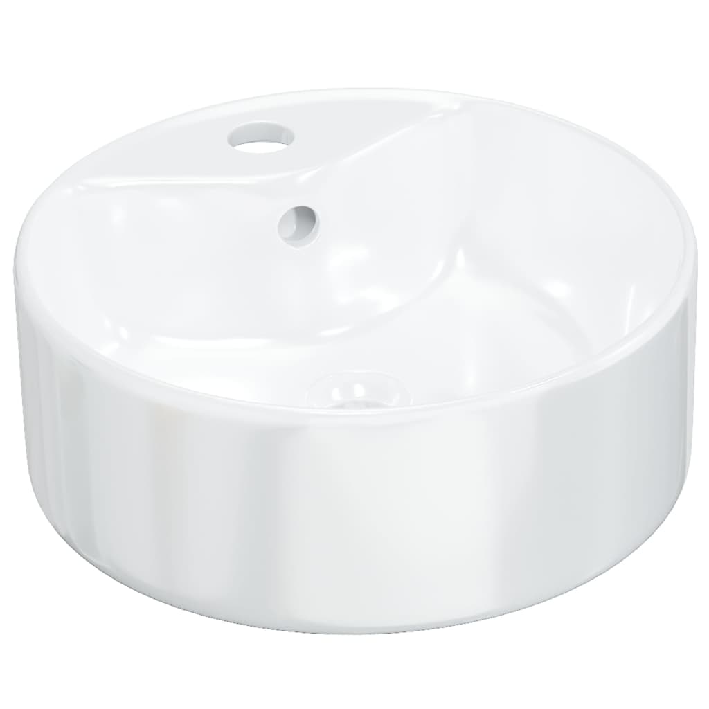 Vidaxl Washbasin 40x14,5 cm Round keramisk hvit