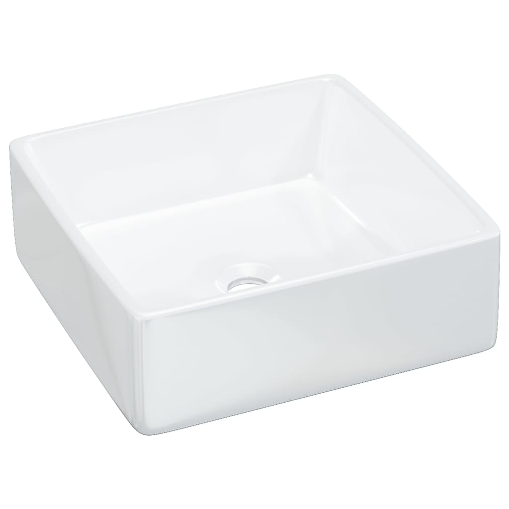 Vidaxl Washbasin 37x37x13 cm čtvercová keramická bílá