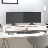 Vidaxl Monitor Standard 100x27x15 cm Solid Pine White