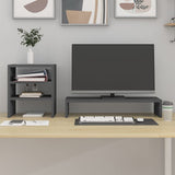 Vidaxl Monitor stand 81x20x30 cm Solid pine Gray