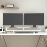 Vidaxl Monitor Standard 100x27x14 cm Solid Pine White White