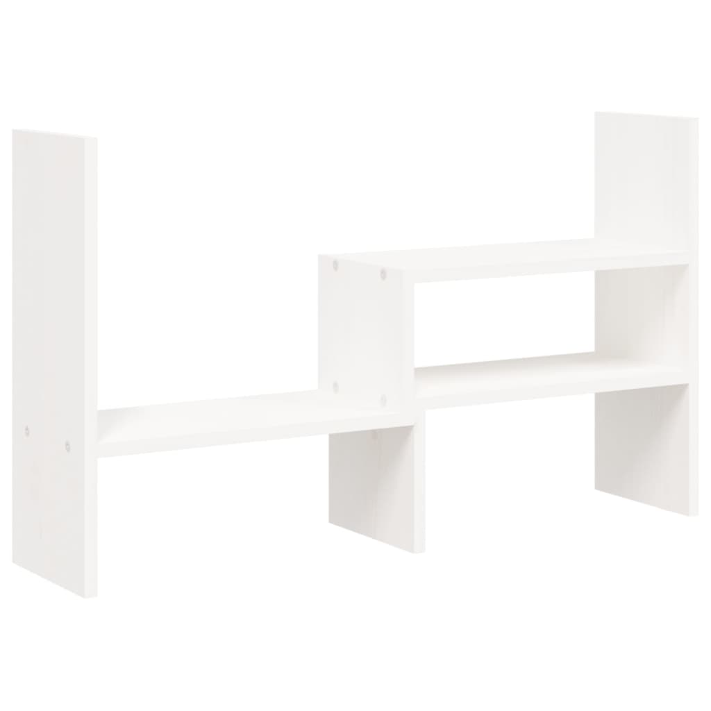 Vidaxl Monitor Stand (39-72) x17x43 cm Festkieferweiß