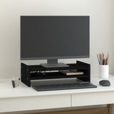 VidaXL Monitor stands 50x27x15 cm Solid pine black