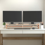 Vidaxl Monitor Standard 100x27x15 cm Solid Pine