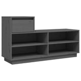 Vidaxl Shoe cabinet 110x34x61 cm Solid pine Gray