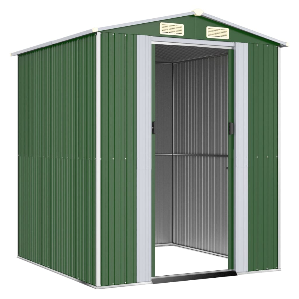 Vidaxl Garden Shed 192x191x223 cm galvaniseret stålgrøn