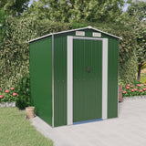 Vidaxl Garden Shed 192x191x223 cm galvaniseret stålgrøn