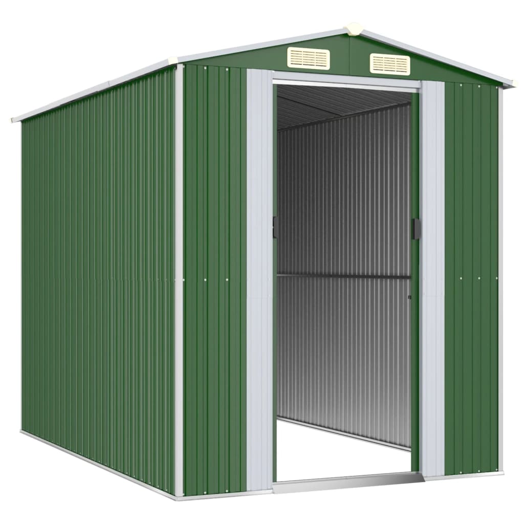 Vidaxl Garden Shed 192x274x223 cm galvaniseret stålgrøn