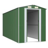 Vidaxl Garden Shed 192x440x223 cm galvaniseret stålgrøn