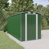 Vidaxl Garden Shed 192x440x223 cm galvaniseret stålgrøn