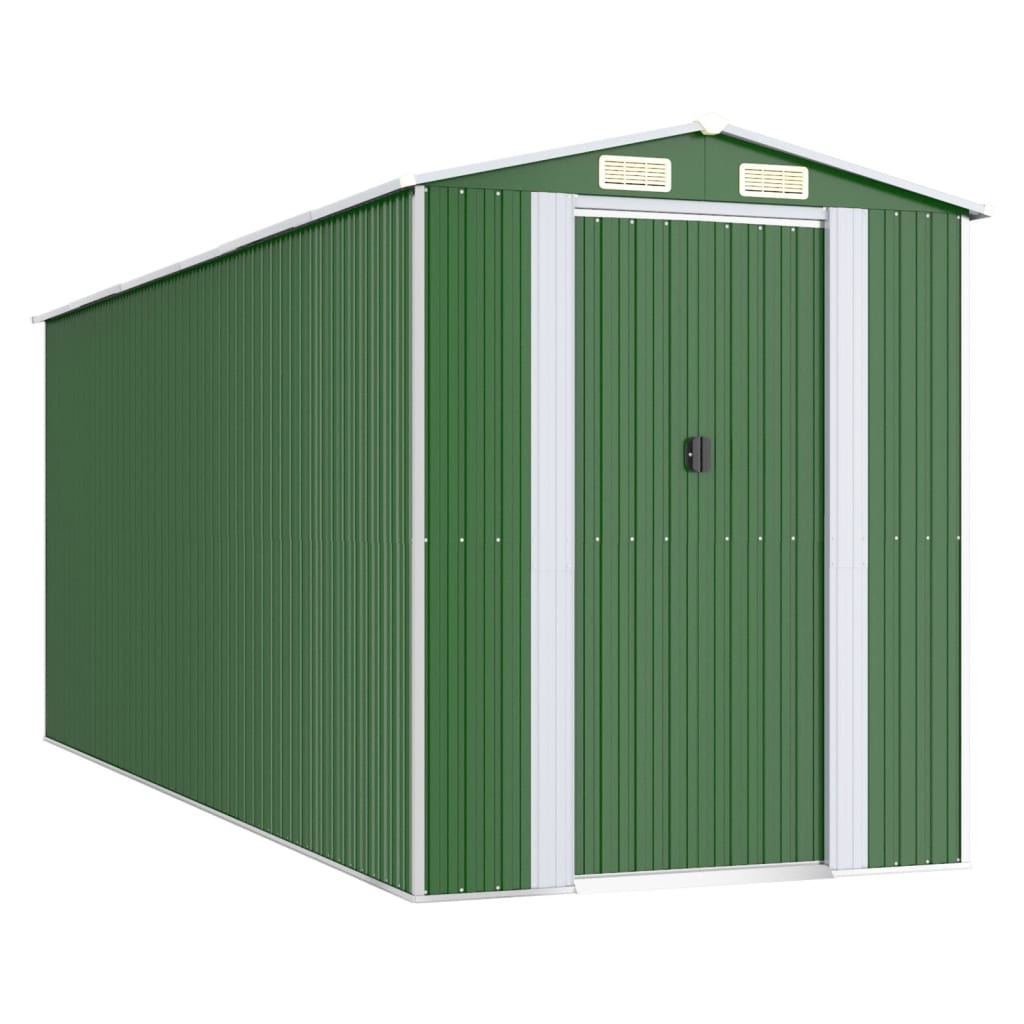 Vidaxl Garden Shed 192x523x223 cm galvanisert stålgrønn