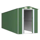 Vidaxl Garden Shed 192x606x223 cm galvanisert stålgrønn