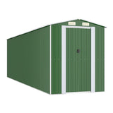 Vidaxl Garden Shed 192x689x223 cm galvaniseret stålgrøn