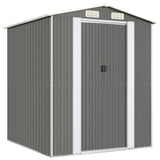 Vidaxl Garden Shed 192x191x223 cm Galvaniseret stållysgrå