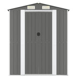 Vidaxl Garden Shed 192x191x223 cm Galvaniseret stållysgrå