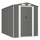 Vidaxl Garden Shed 192x274x223 cm galvaniseret stållysgrå