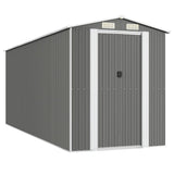 Vidaxl Garden Shed 192x523x223 cm Galvaniseret stållysgrå