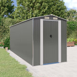 Vidaxl Garden Shed 192x523x223 cm Galvaniseret stållysgrå