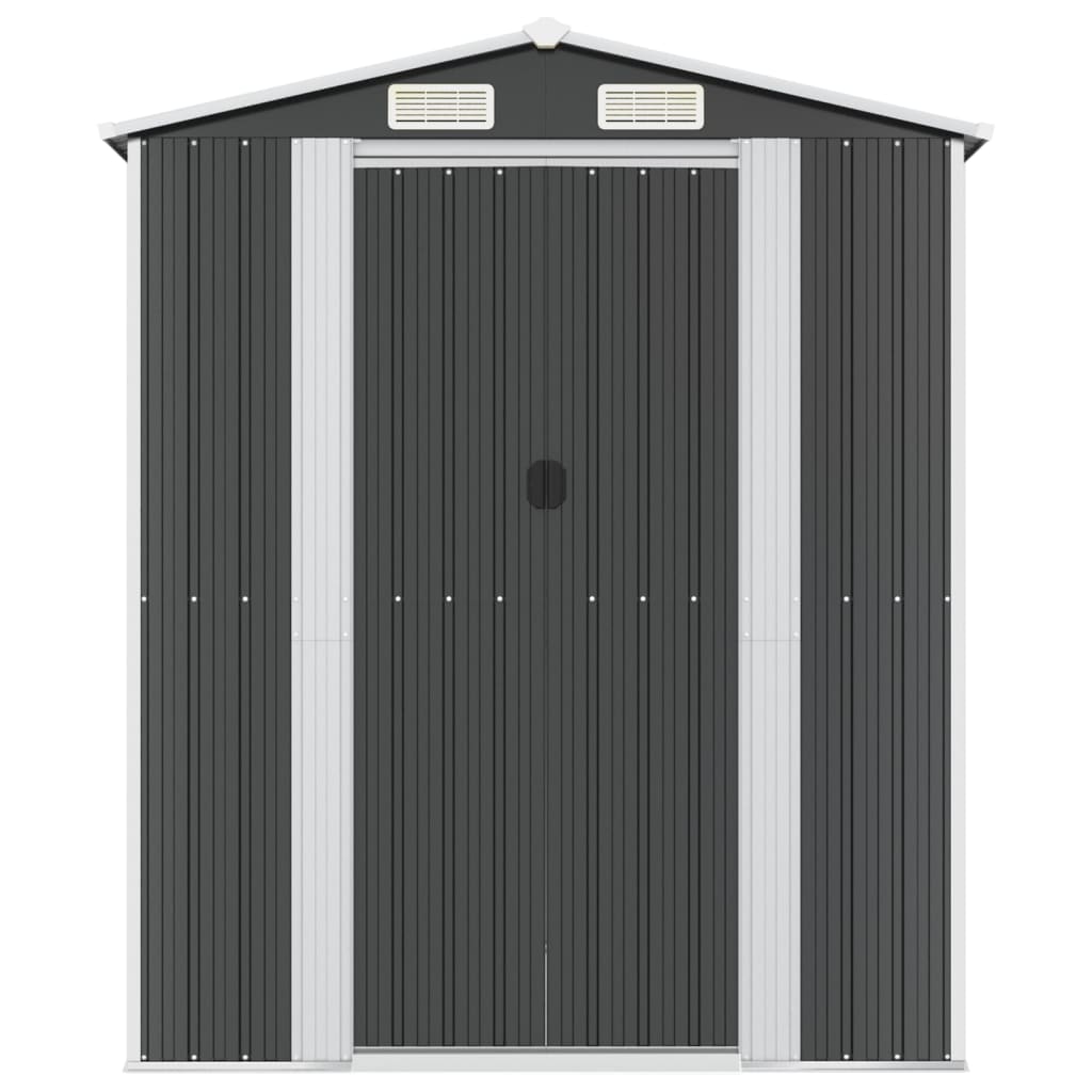 Vidaxl Garden Shed 192x191x223 cm galvaniseret stål antracit -farvet